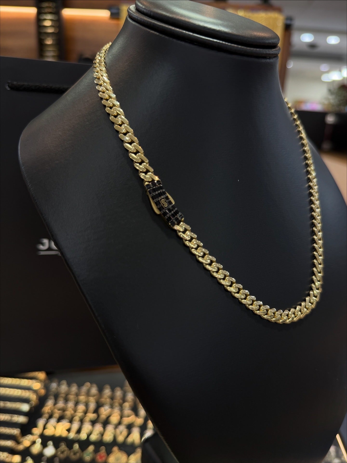 Mónaco Chain 6.5 mm x 45 cm Oro 10 K