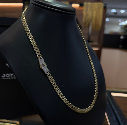 Monaco Chain 6.5 mm x 50 cm Oro 10 K