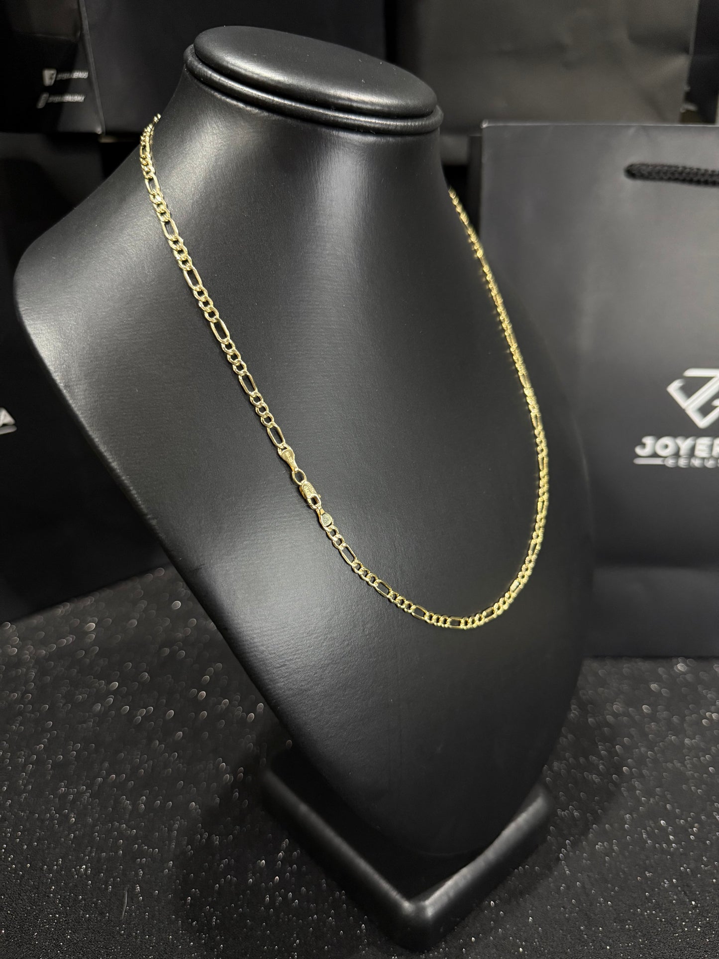 Cadena tipo cartier 3 mm x 50 cm oro 10 K