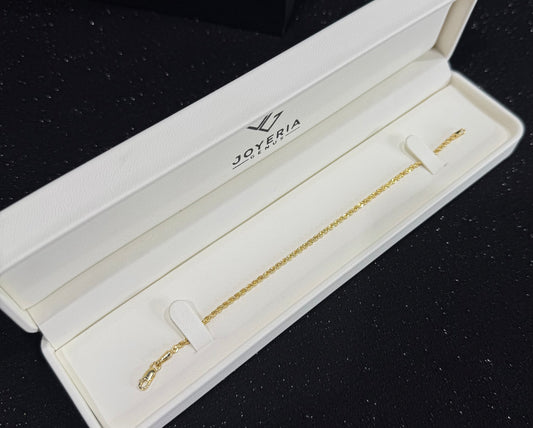 Pulso torzal oro 10 K 2 mm x 18 cm