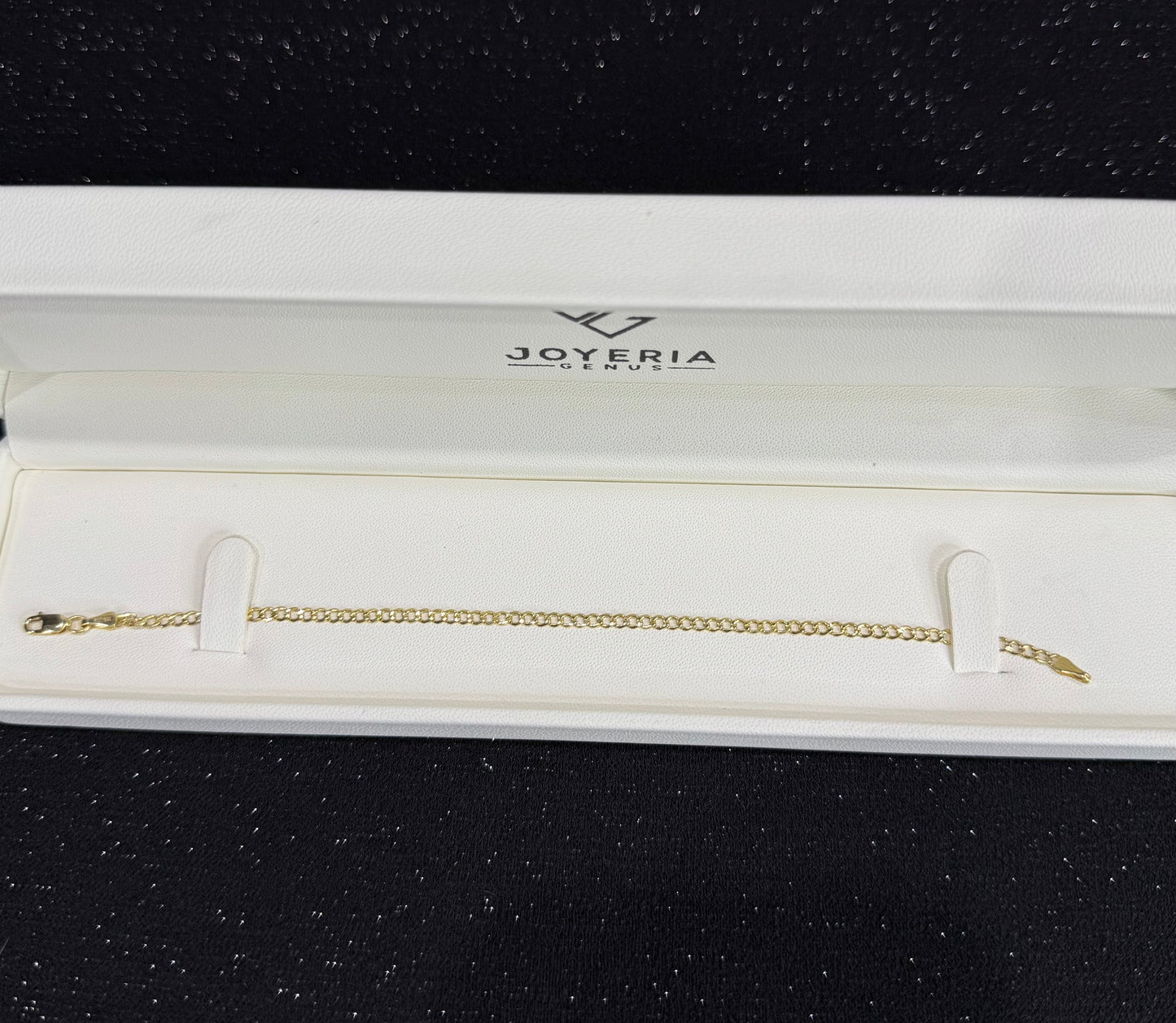 Pulso barbado oro 10 K 2 mm x 18 cm