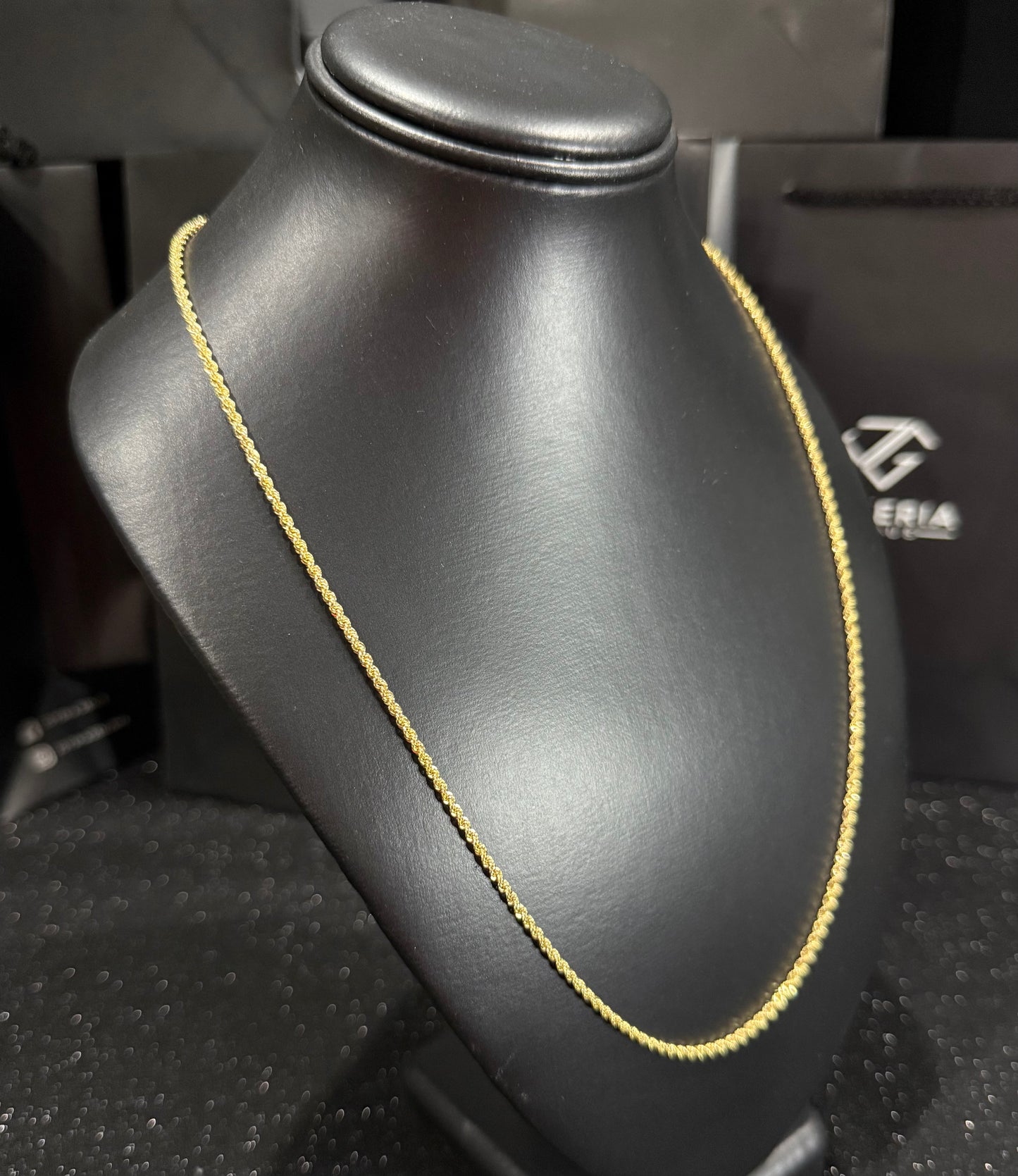 Cadena torzal oro 10 K 2 mm x 60 cm