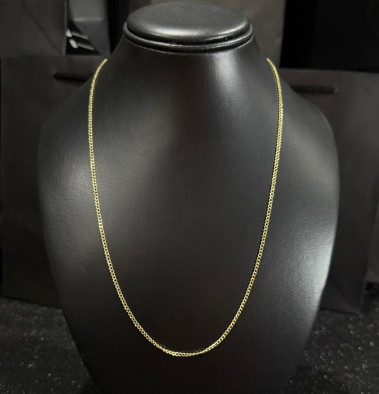 Cadena barbada 2 mm x 55 cm oro 10 K