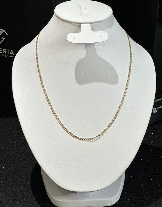 Cadena barbada oro 10 K 3 mm X 50 cm