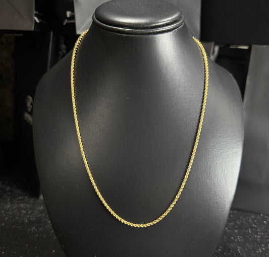 Cadena torzal oro 10K 2 mm x 50 cm