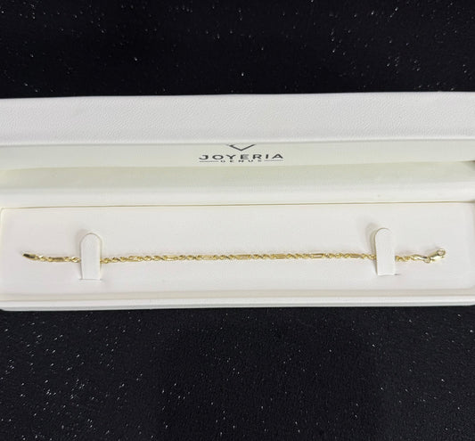 Pulso torzal figaro oro 10 K 2 mm x 18 cm