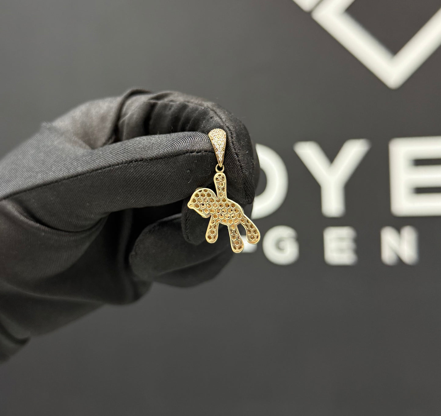 Dije oso con zirconias oro 10 K