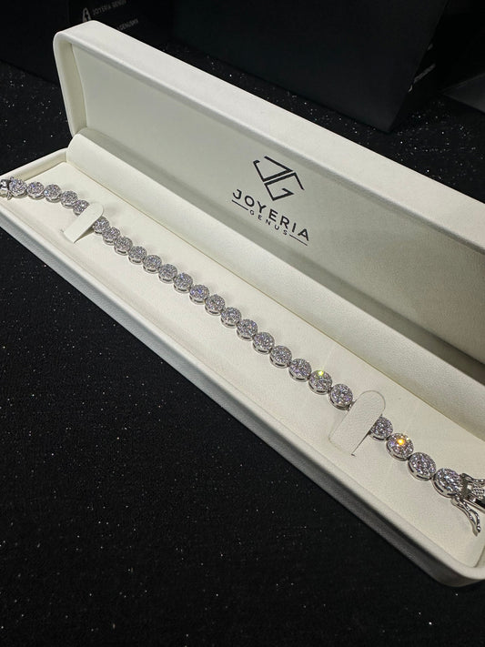 Pulso círculos plata .925 21 cm