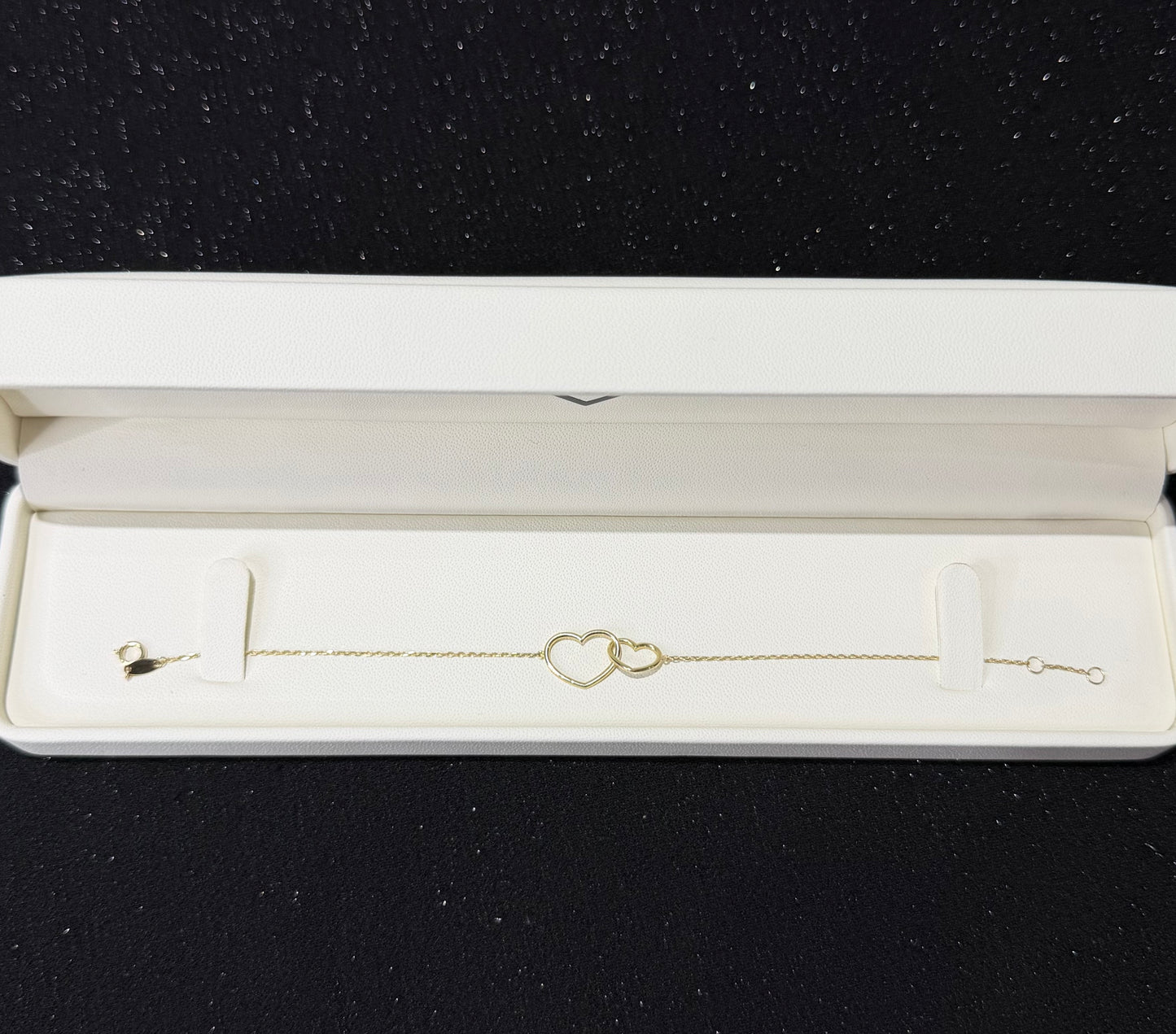 Pulso con corazón 1 mm x 18 cm Oro 10k.