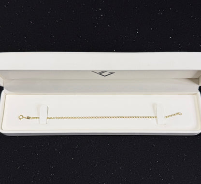 Pulso barbado 2 mm x 18 cm Oro 10k.