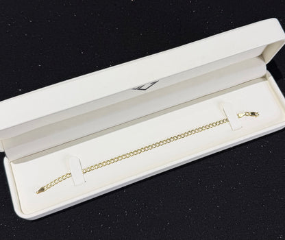 Pulso barbado 3.5 mm x 18 cm Oro 10k.