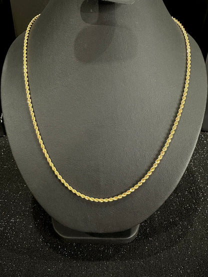 Cadena torzal oro 10 K 3 mm x 60 cm