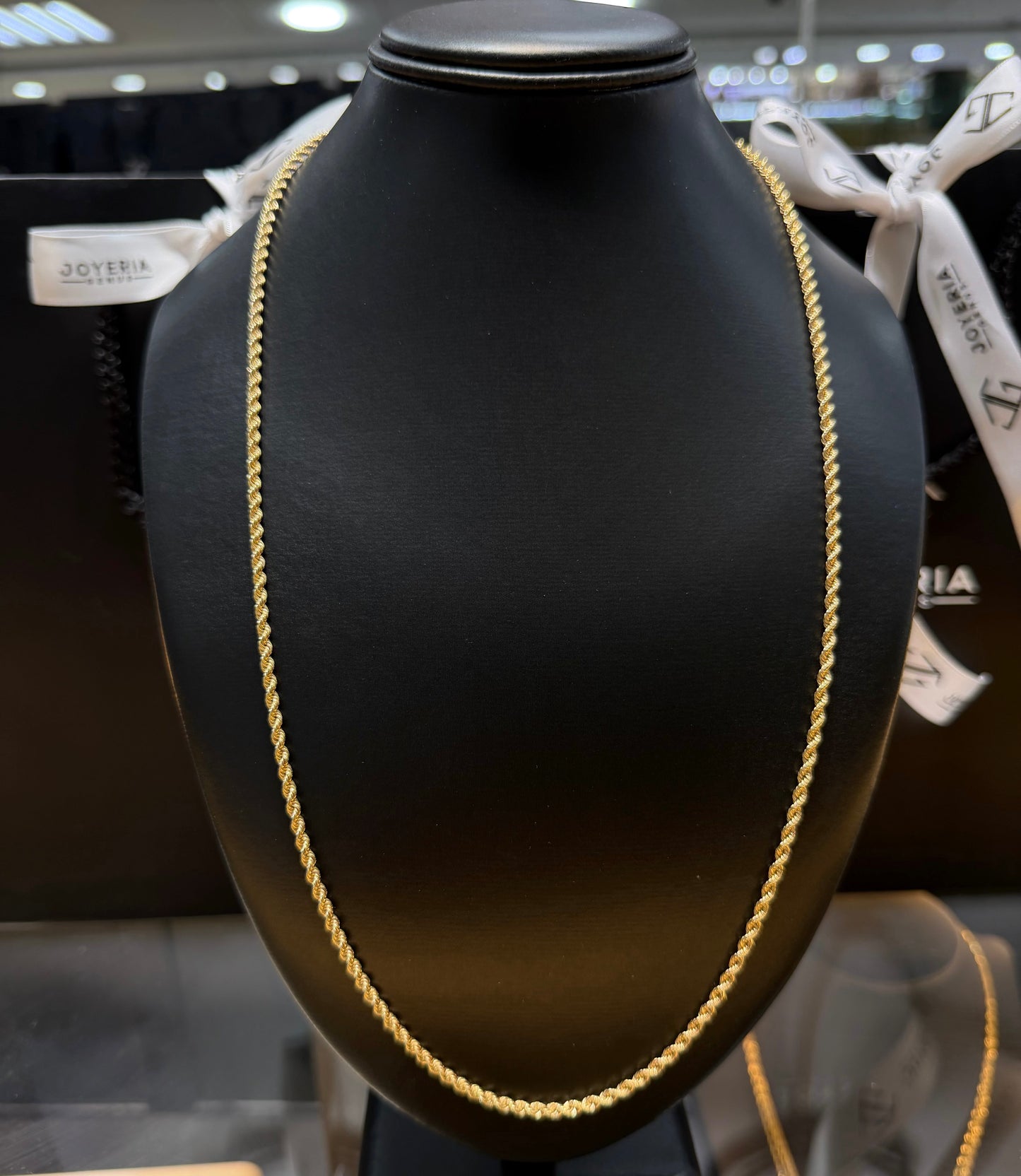 Cadena torzal 3mm x 65cm Oro 10k.