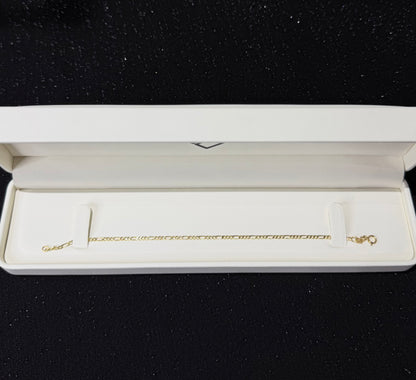 Pulso tipo crtr 2 mm x 18 cm Oro 10k.