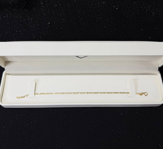 Pulso tipo crtr 2 mm x 18 cm Oro 10k.