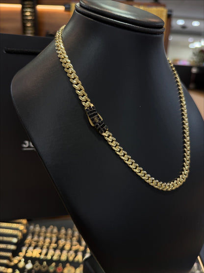 Mónaco Chain 6.5 mm x 45 cm Oro 10 K