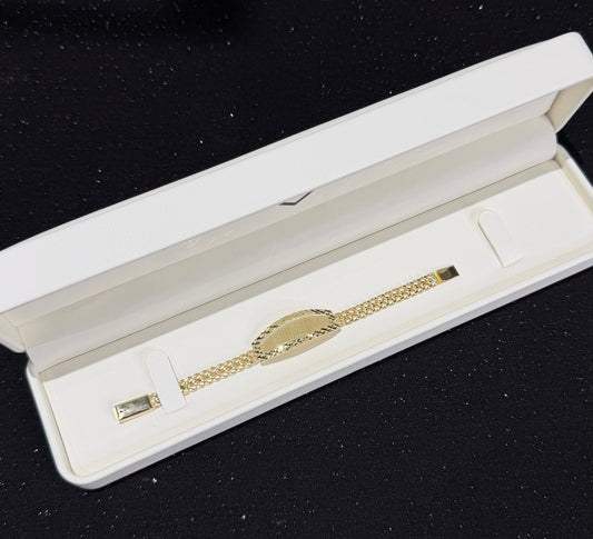 Esclava de petatillo 5.5 mm x 12 cm Oro 10k.