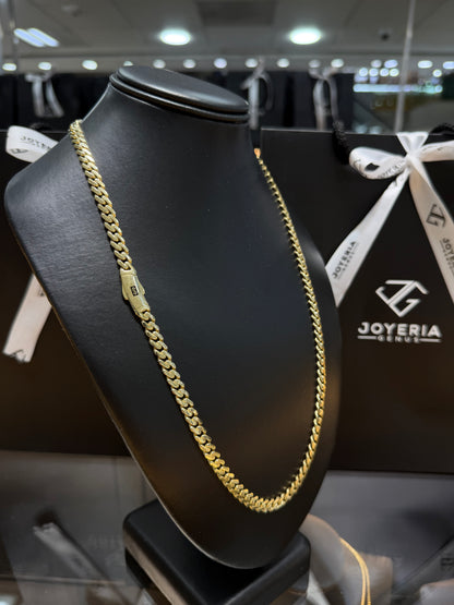 Cadena Monaco Chain oro 10 K 6.5 mm x 60 cm tejido Classic