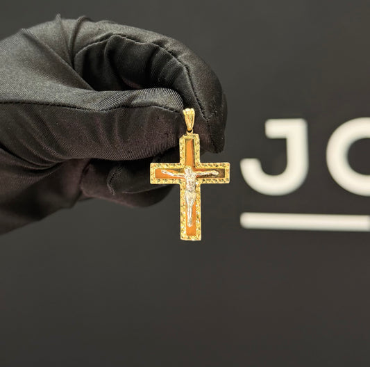 Dije cruz con Jesús Oro 10k.