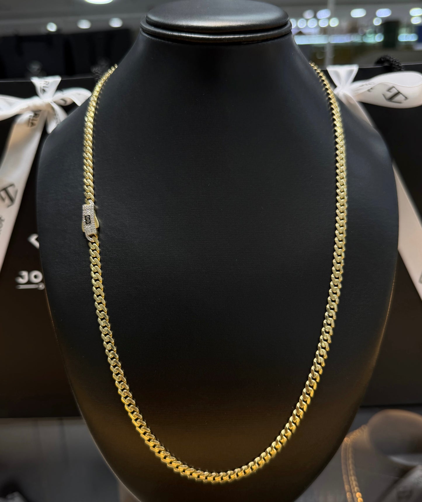 Cadena Monaco Chain 5mm x 60cm Tejido Classic Oro 10k.