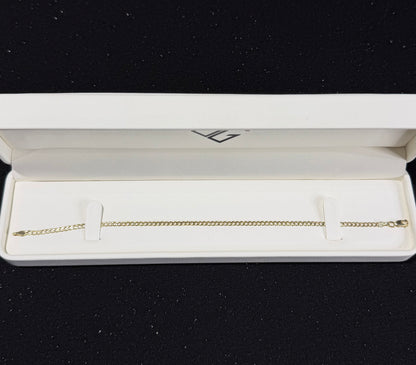 Pulso barbado 2.5 mm x 21 cm Oro 10k.