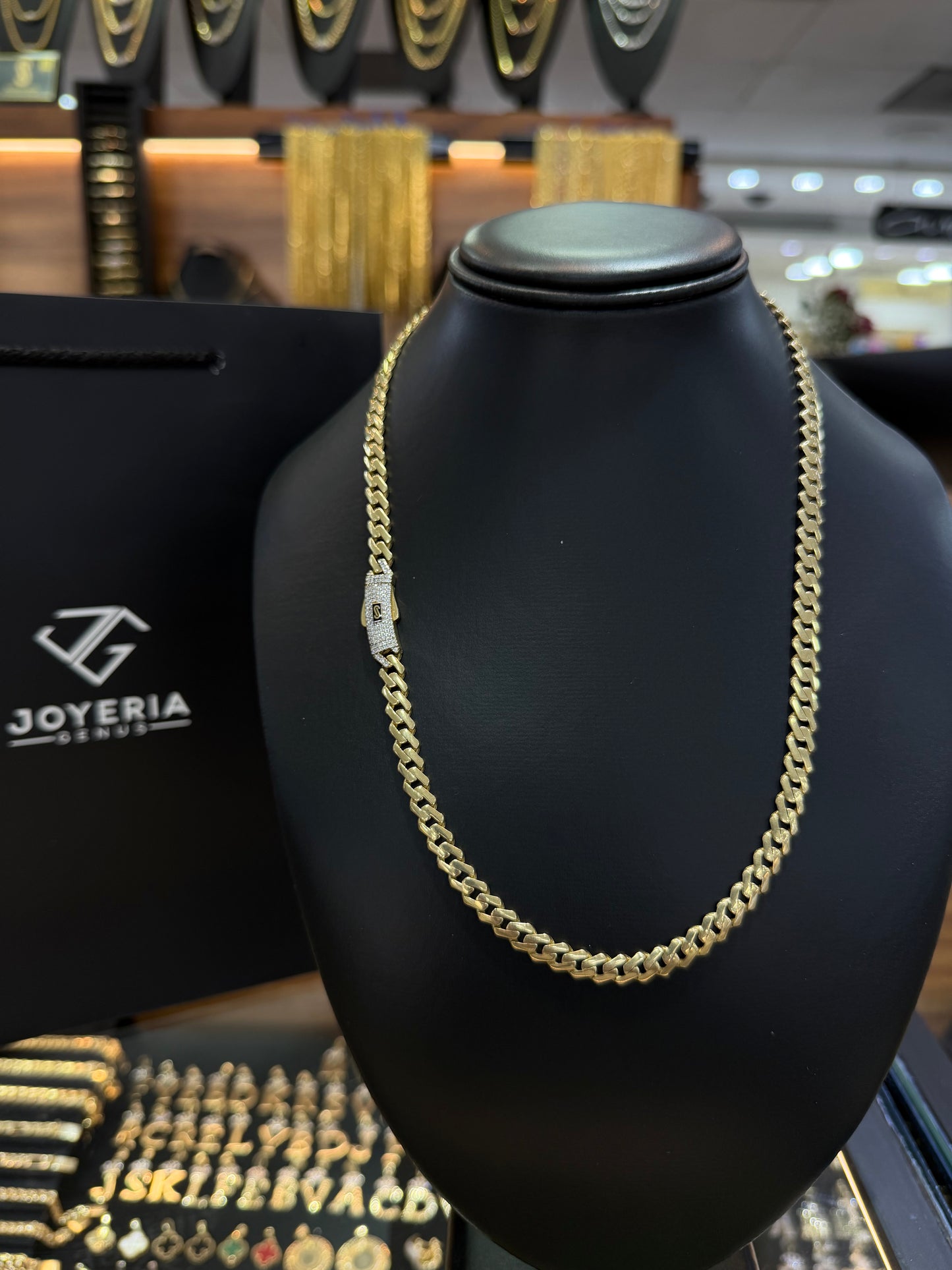 Mónaco Chain 6.5 mm x 50 cm Oro 10 K