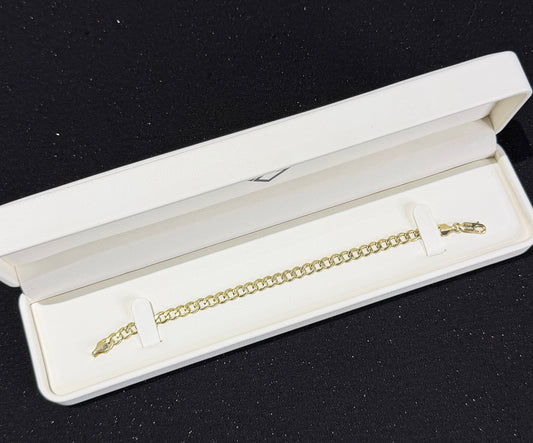 Pulso barbado 5 mm x 18 cm Oro 10k.