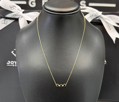 Gargantilla con dije trébol 45cm