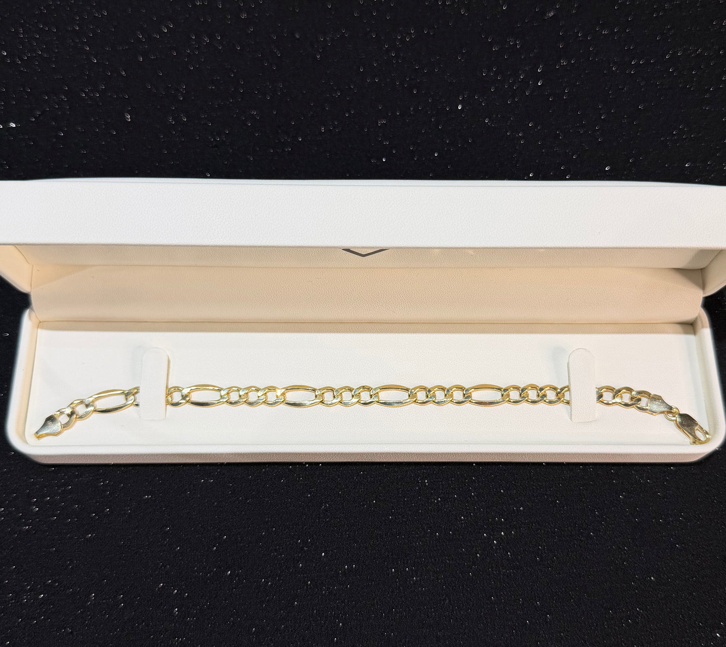 Pulso crtr 7.5 mm x 21 cm Oro 10k.