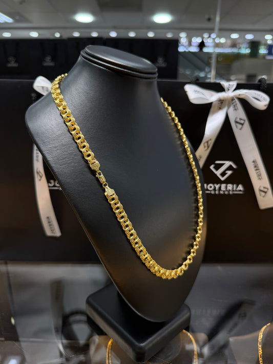 Cadena tejido chino 8 mm x 60 cm Oro 10 K