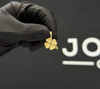 Dije trébol 4 hojas Oro 10k.