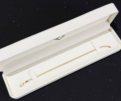 Pulso barbado 2.5 mm x 18 cm Oro 10k.