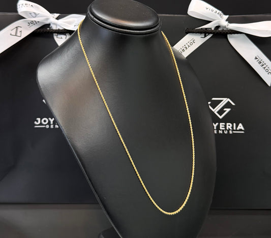 Cadena torzal 1.5 mm x 60 cm Oro 10k.