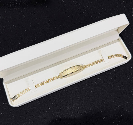 Esclava de petatillo 5 mm x 21 cm Oro 10k.