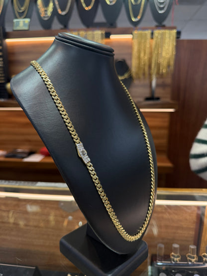 Cadena Monaco Chain oro 10 K 6.5 mm x 65 cm