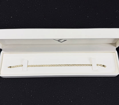 Pulso barbado 3.5 mm x 18 cm Oro 10k.