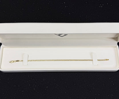 Pulso barbado 2.5 mm x 18 cm Oro 10k.