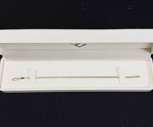 Pulso barbado 2.5 mm x 18 cm Oro 10k.