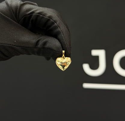 Dije corazón con piedra Oro 10k.