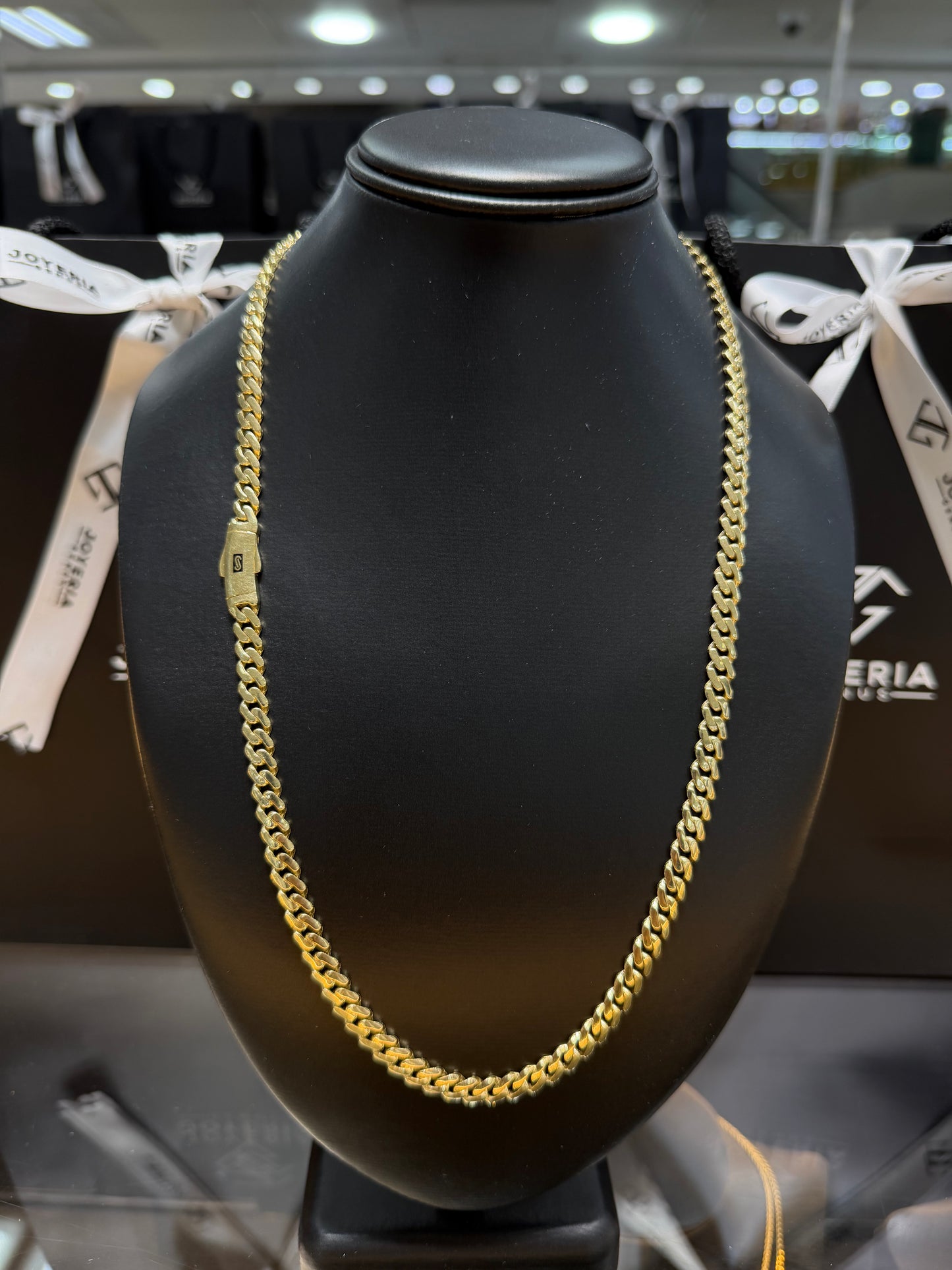 Cadena Monaco Chain oro 10 K 6.5 mm x 60 cm tejido Classic