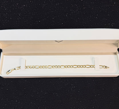 Pulso crtr 5.5 mm x 19 cm Oro 10k.