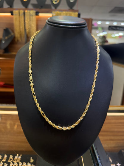 Cadena torzal figaro 4.5 mm x 55 cm