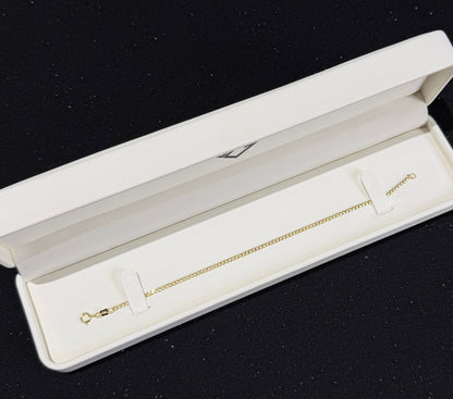 Pulso barbado 2 mm x 18 cm Oro 10k.