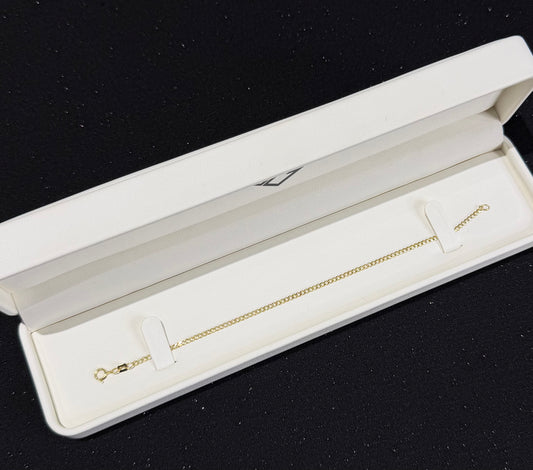 Pulso barbado 2 mm x 18 cm Oro 10k.