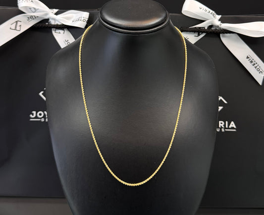 Cadena torzal 1.5 mm x 50 cm Oro 10k.