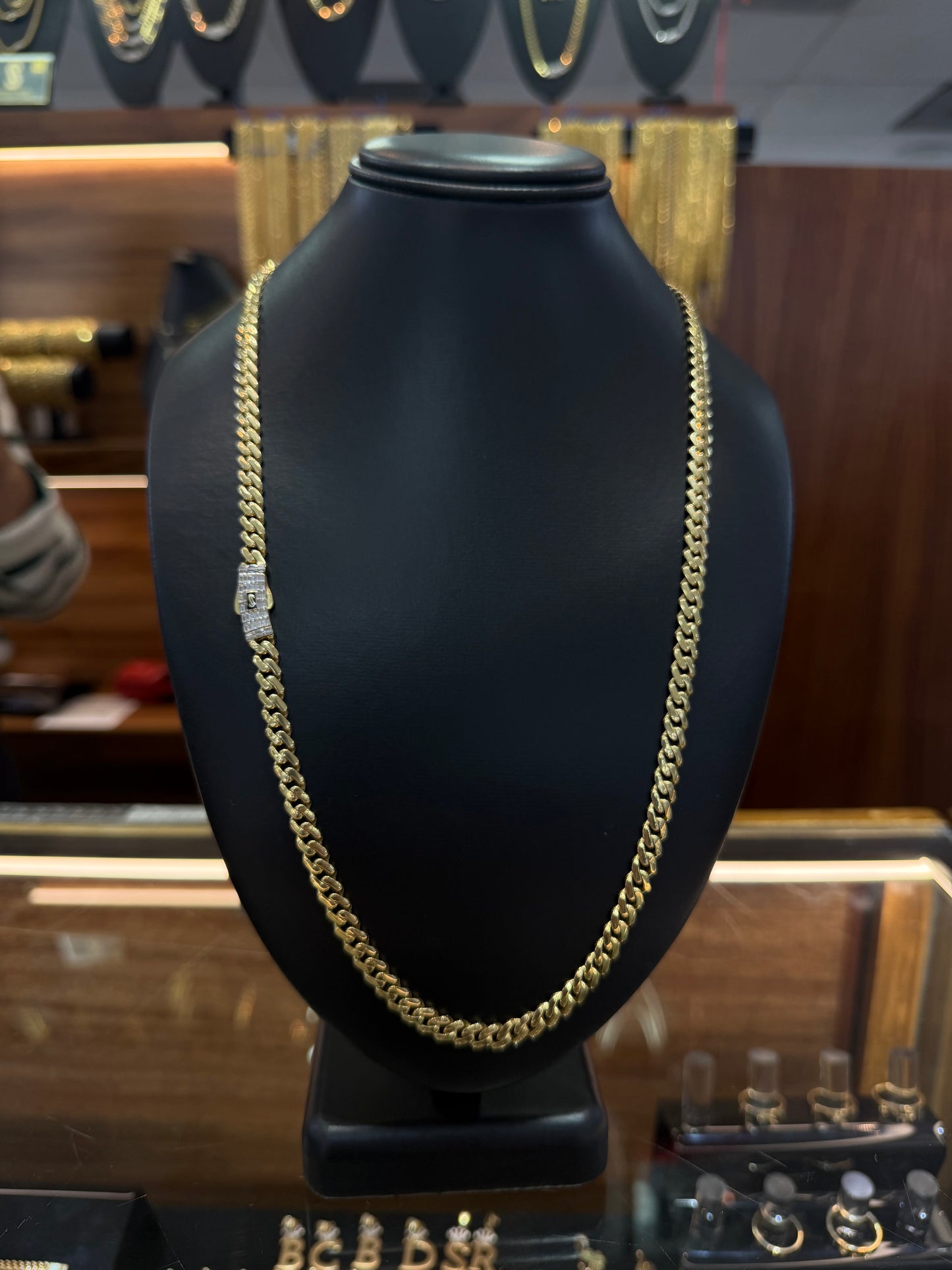 Cadena Monaco Chain oro 10 K 6.5 mm x 65 cm