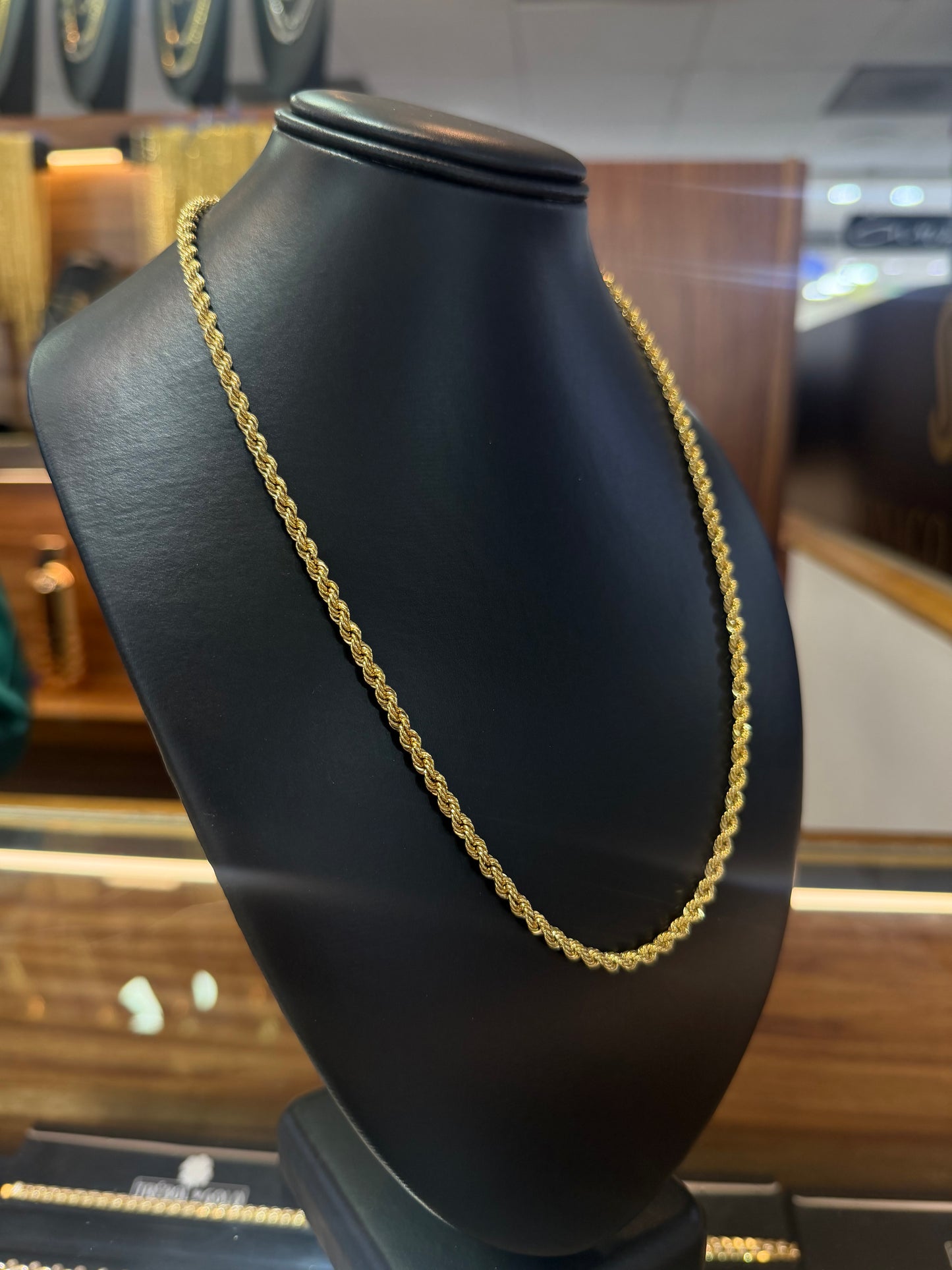 Cadena torzal oro 10 K 4 mm x 55 cm