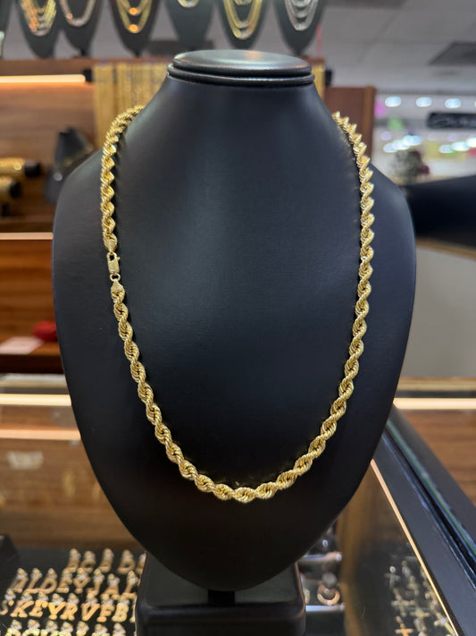 Cadena torzal oro 10 K 5 mm x 60 cm