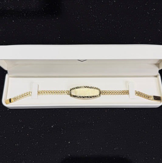 Esclava de petatillo 6.5 mm x 21 cm Oro 10k.