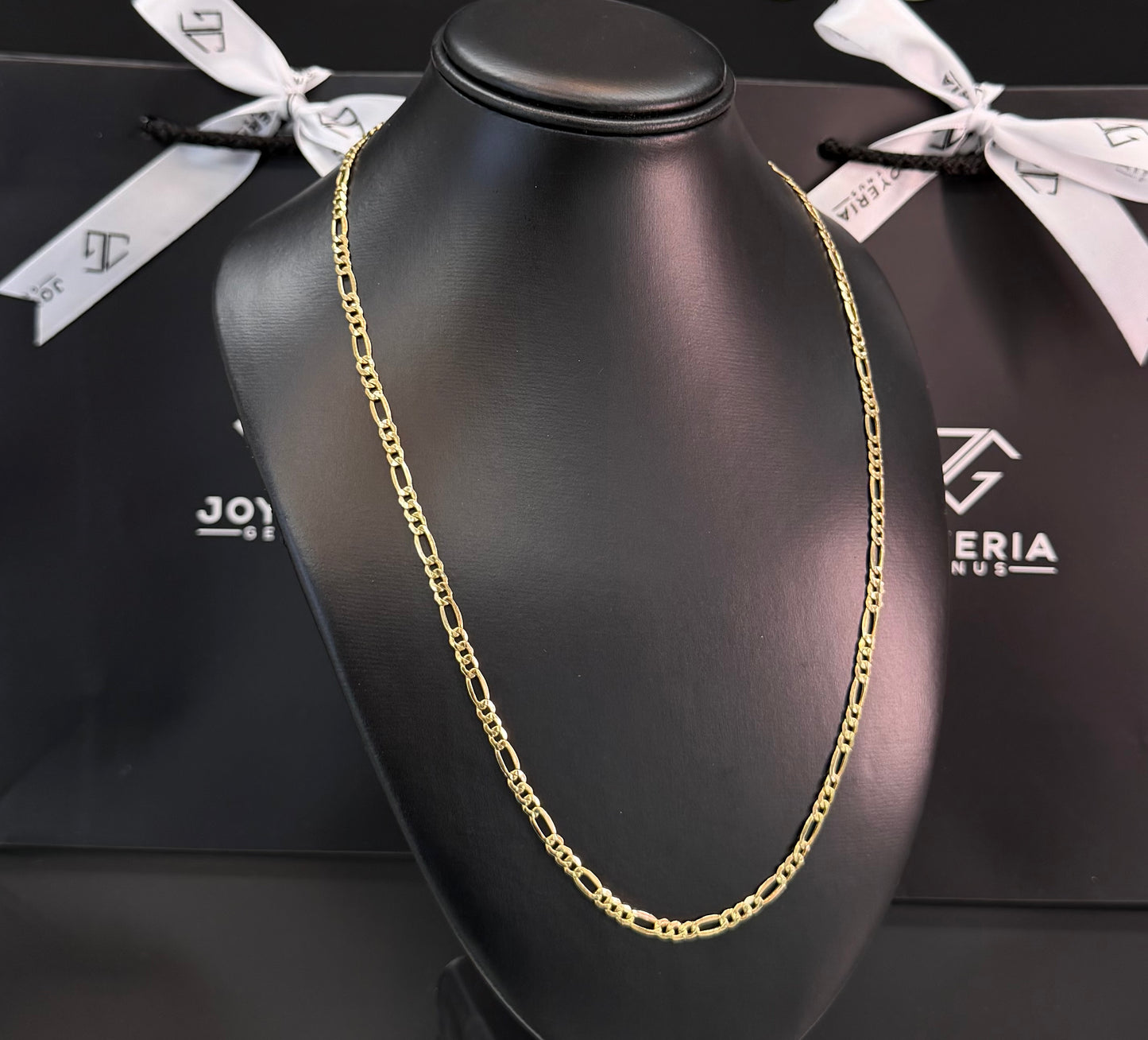 Cadena tipo Cartier 4mm x 60cm Oro 10k.